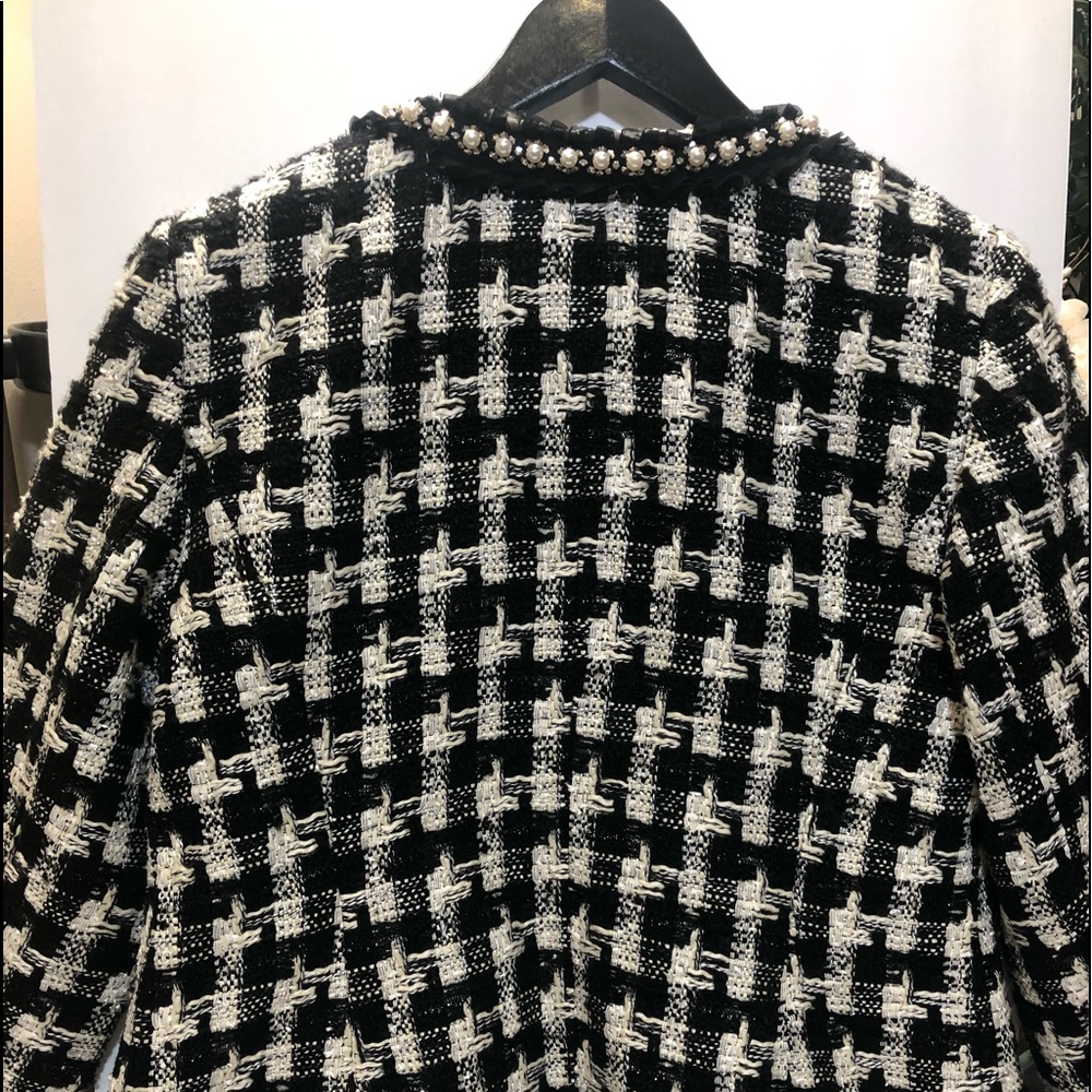 NWOT TALBOTS PEARL-TRIM TWEED JACKET - Picture 6 of 7